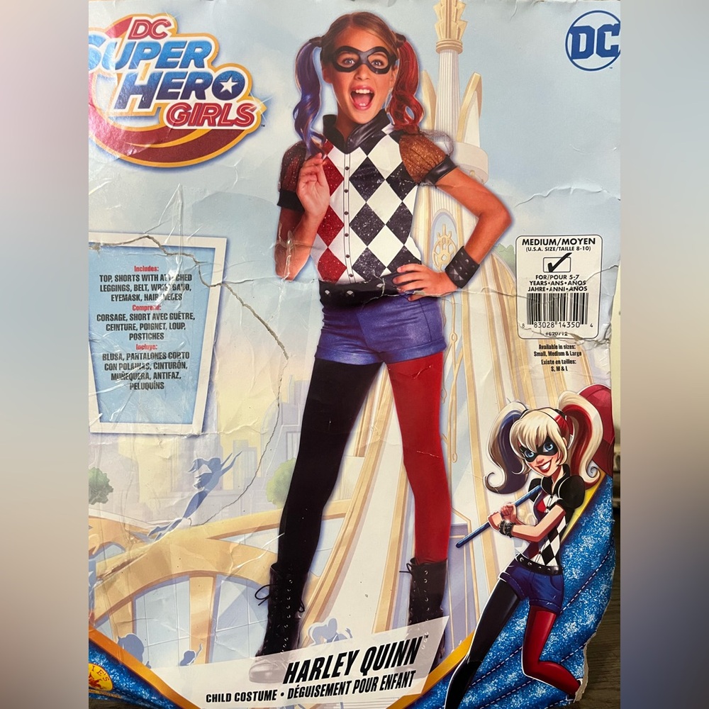 Harley Quinn Costume - Red, Black, White